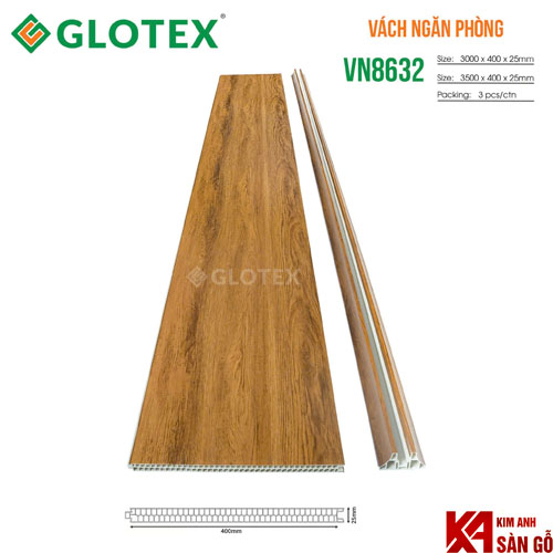 Vách Ngăn Nhựa 2 Mặt Glotex VN-8632